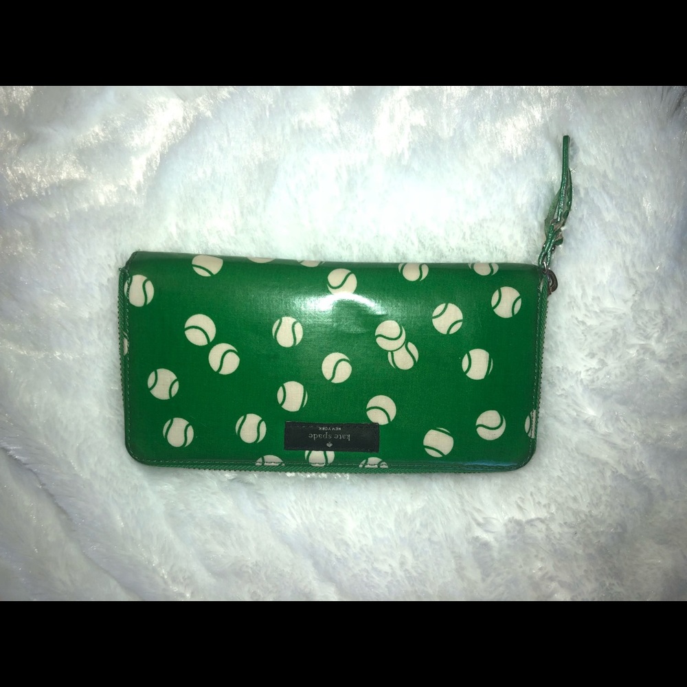 Kate Spade Tennis Print Zip Around Wallet